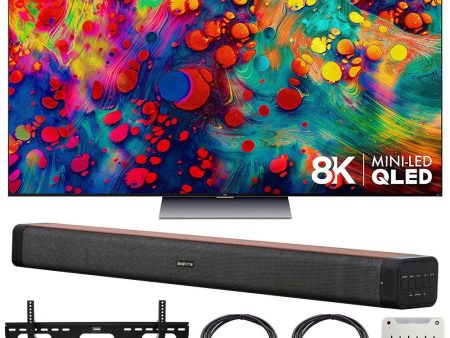 TCL 65  8K Mini-LED UHD QLED HDR Smart Roku TV w  Deco Home 60W Soundbar Bundle Online