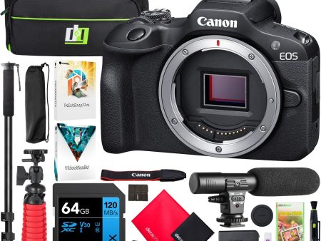 Canon EOS R100 Mirrorless Camera Body 24.1 MP 4K APS-C Kit with Pro Accessory Bundle Online now